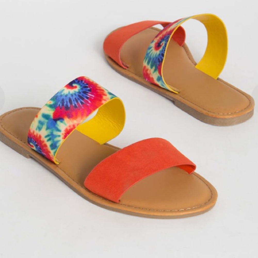 NEW Orange/Tie-Dye Sandal - Picture 2 of 3